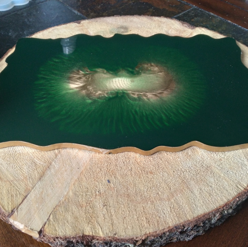Beautiful boho unique cheeseboard or jewellry dish